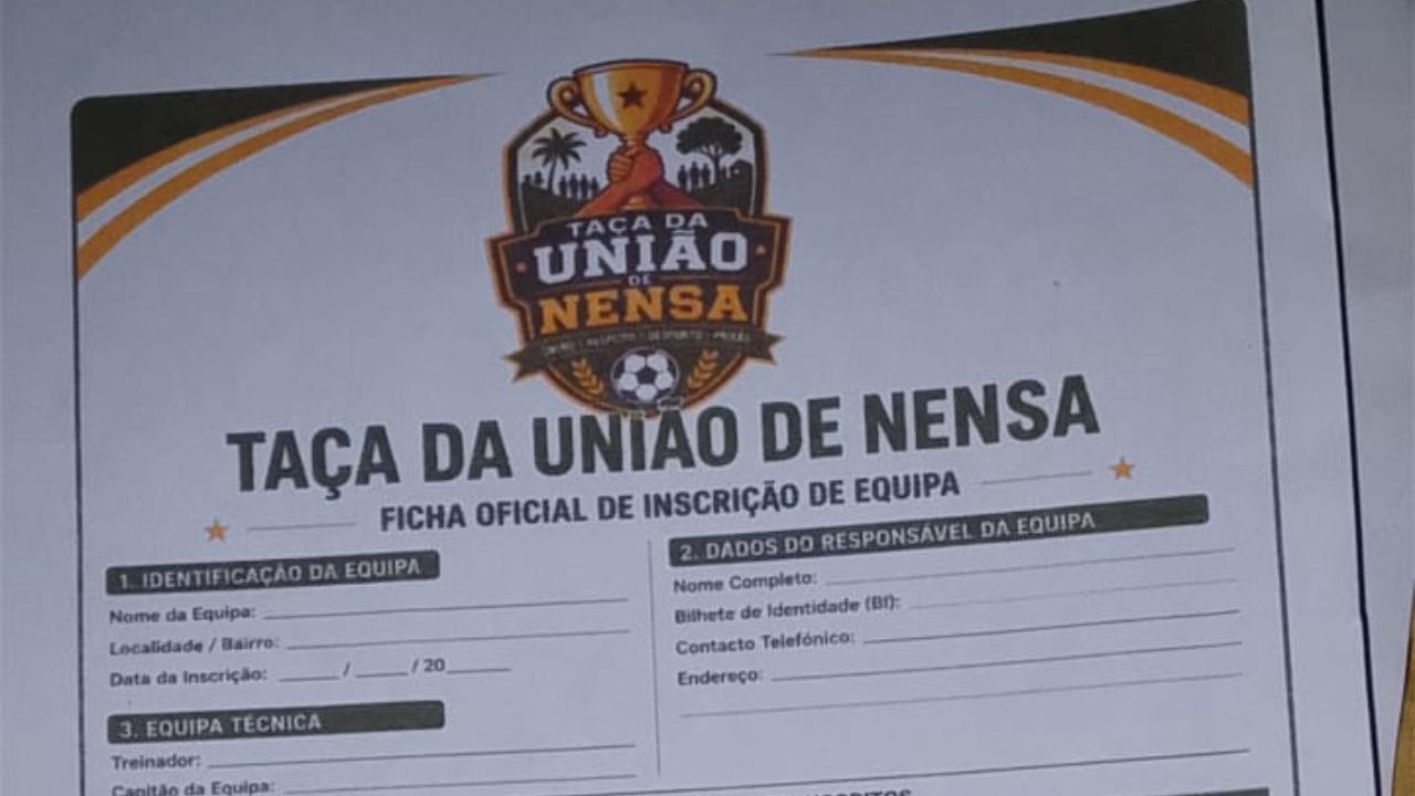 Futebol Comunitário: Abertas as inscrições para a Taça da União de Nensa