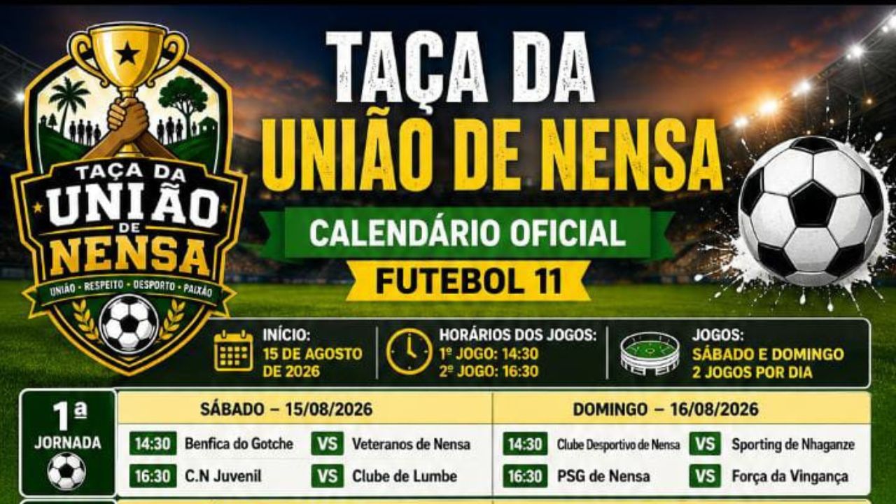 Taça da União de Nensa arranca a 15 de Agosto com nove clubes em disputa