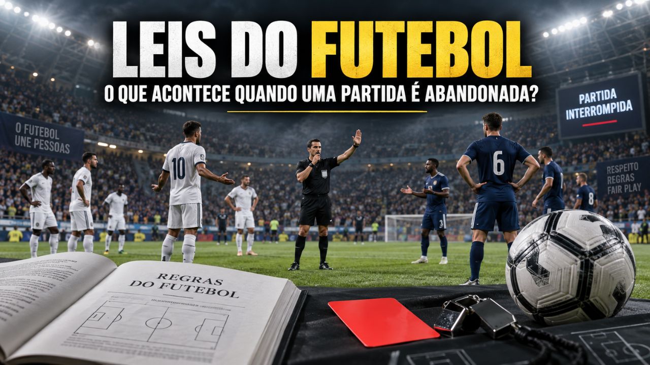 O que dizem as leis do futebol quando uma equipa interrompe ou abandona uma partida?